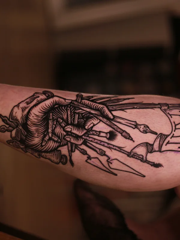 engraving tattoo by Антон Илларионов in Moscow