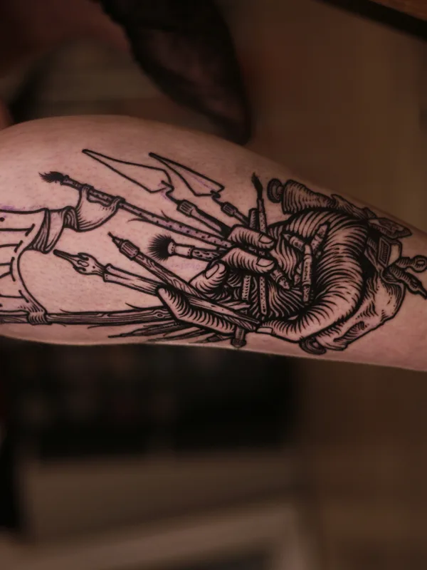 engraving tattoo by Антон Илларионов in Moscow