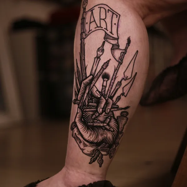 engraving tattoo by Антон Илларионов in Moscow