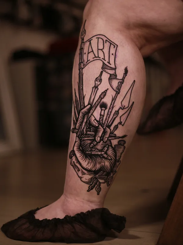 engraving tattoo by Антон Илларионов in Moscow