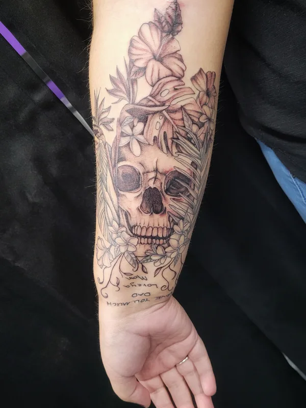 black and grey black and grey Tatuaggio su forearm #82531 | Tatuatore Savannah Victoria