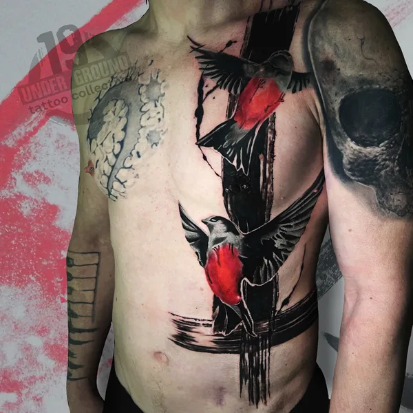 Graphic tattoo by Антон Козловских  in Moscow