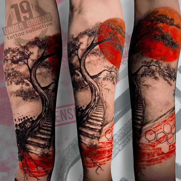 Graphic tattoo by Антон Козловских  in Moscow