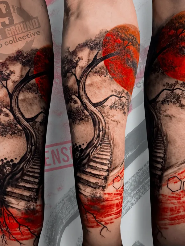 male color trashpolka Tatuagem em forearm #82569 | Tatuador Антон Козловских