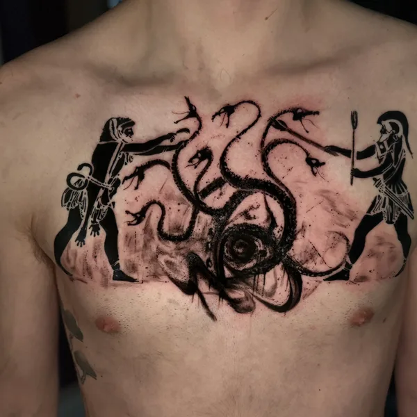 avant-garde tattoo by Bobby Grey in Amsterdam