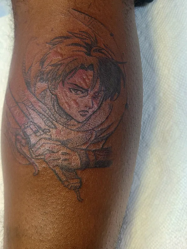 color anime Tatuagem em calf #82841 | Tatuador Gnaski Helloms