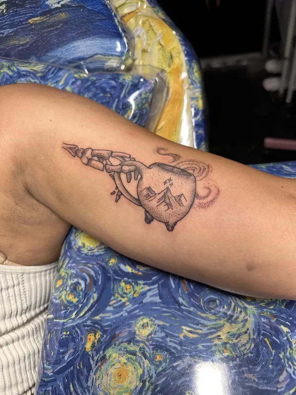 black and grey blackwork татуировка на forearm #82949 | Тату мастер Nalette Rondon