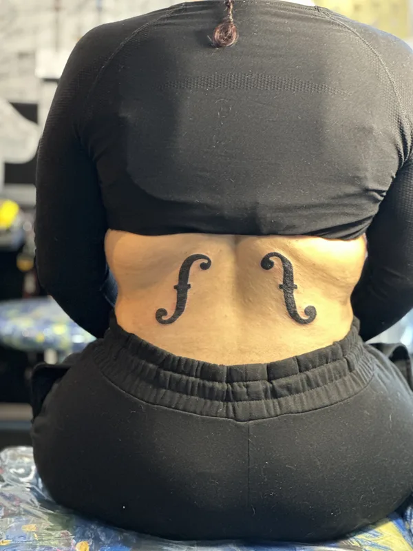 female black blackwork татуировка на lower back #82954 | Тату мастер Nalette Rondon