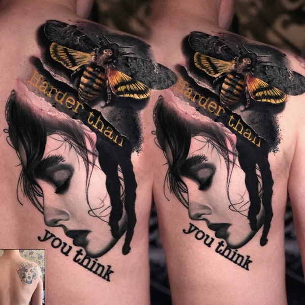 Portrait tattoo by Dislike in Saint Petersburg