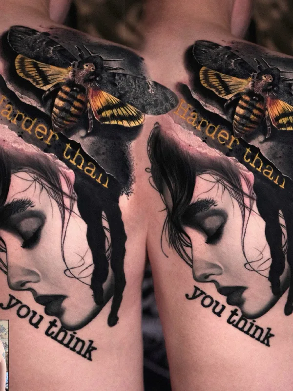 Portrait tattoo by Dislike in Saint Petersburg
