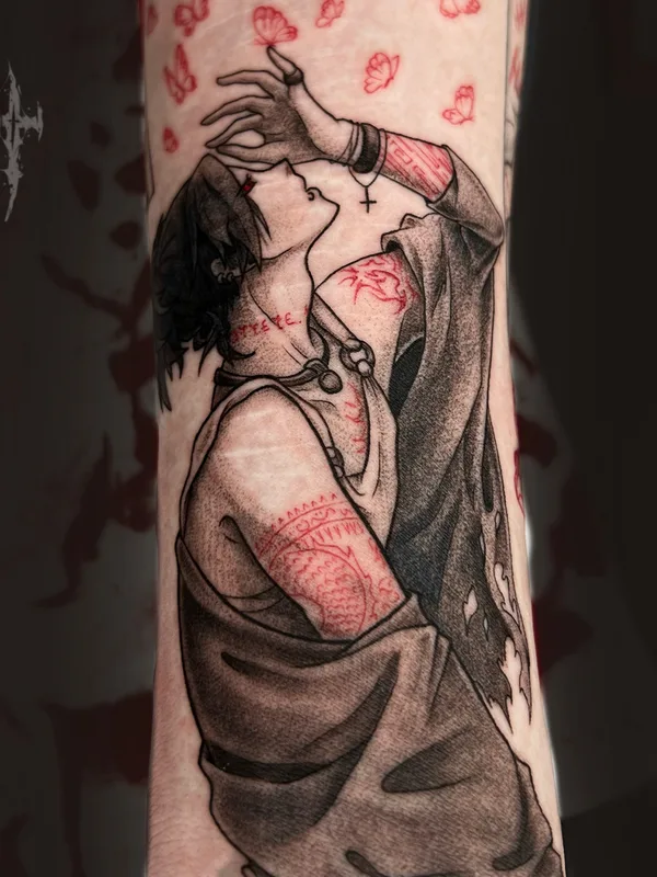 Аниме tattoo by Максим Levchik in Москва