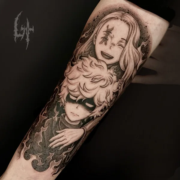 Anime tattoo by Максим Levchik in Moscow