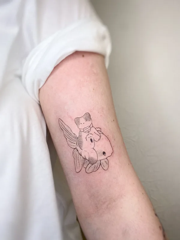 black linework татуировка на forearm #83091 | Тату мастер Ксения Артемова