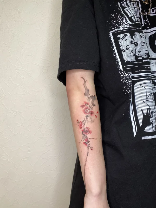 color watercolor татуировка на forearm #83097 | Тату мастер Ксения Артемова