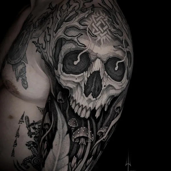 whipshading tattoo by Александр Шкуратов in Moscow