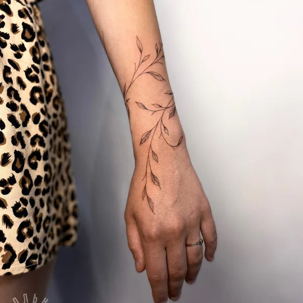Botanical tattoo by Екатерина Максимова in Вологда