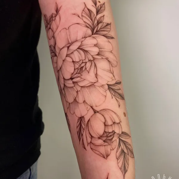 Botanical tattoo by Екатерина Максимова in Вологда
