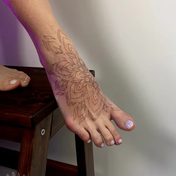 Botanical tattoo by Екатерина Максимова in Вологда