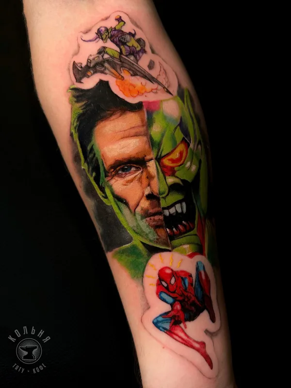color illustrative tattoo auf forearm #83195 | Tätowierer Лиза Петрова