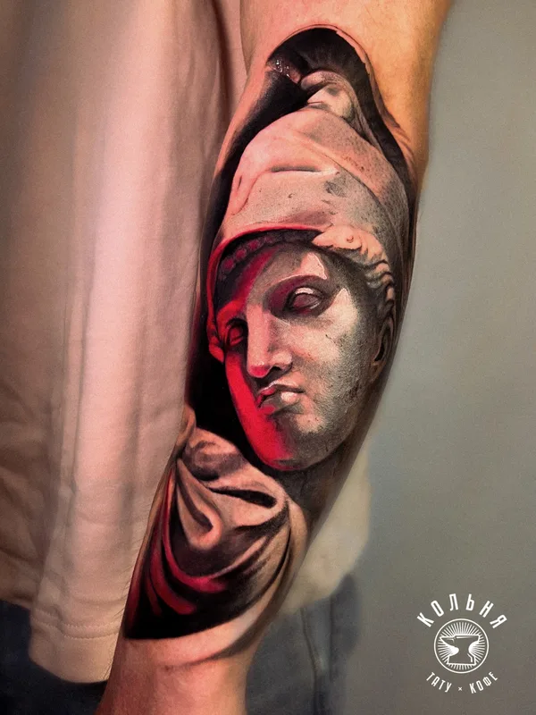 black and grey realism tattoo auf forearm #83198 | Tätowierer Лиза Петрова