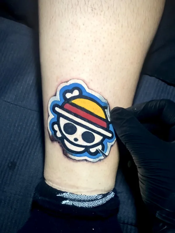 color cartoon Tatuagem em calf #83249 | Tatuador Layor Dau 