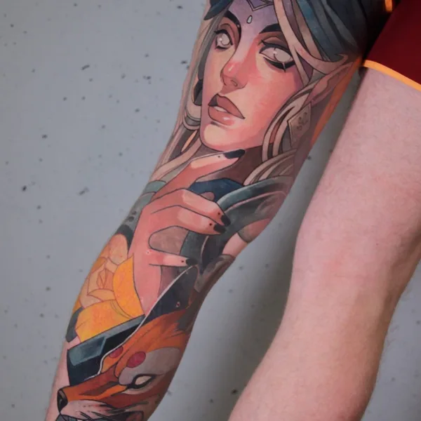 New School tattoo by Анна Рубиросса in Saint Petersburg