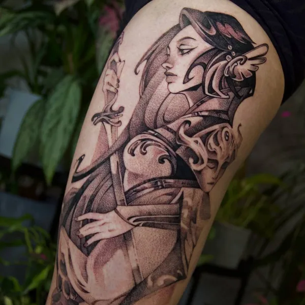 New School tattoo by Анна Рубиросса in Saint Petersburg