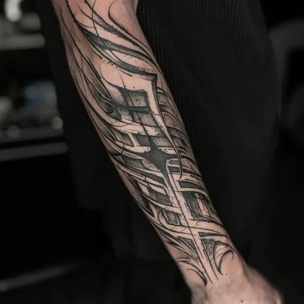 Abstract tattoo by AlexBel in Tallinn
