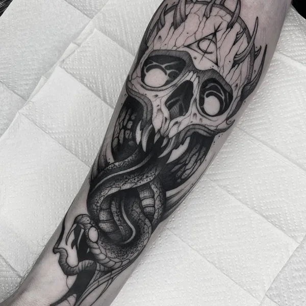 Abstract tattoo by AlexBel in Tallinn
