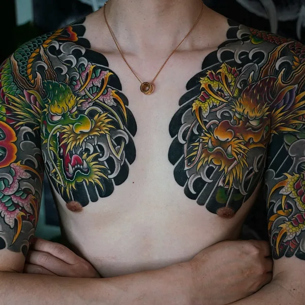 Japanese tattoo by Horikaka in Seoul