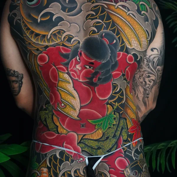 Japanese tattoo by Horikaka in Seoul