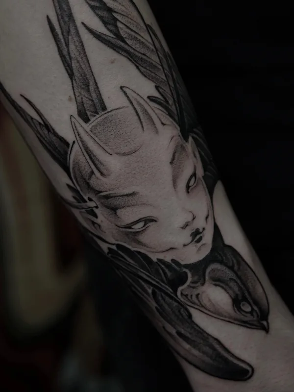 black and grey black and grey tatuaje en forearm #83483 | Tatuador Митя Собаков