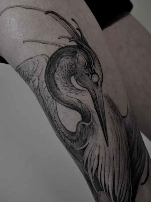 black and grey black and grey tatuaje en thigh #83484 | Tatuador Митя Собаков