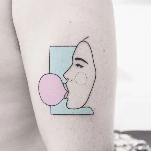 Linework tattoo by Brendon Welfare Dentist in Toronto