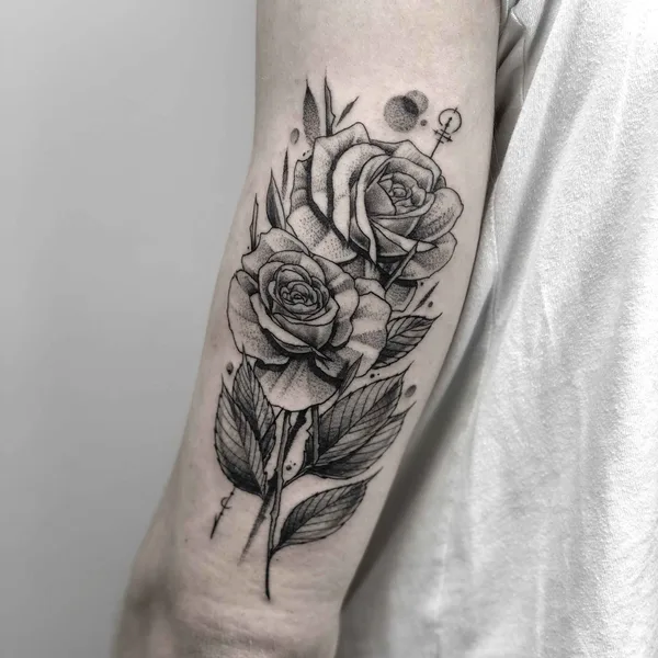 Dotwork tattoo by Taras Shtanko in Kyiv