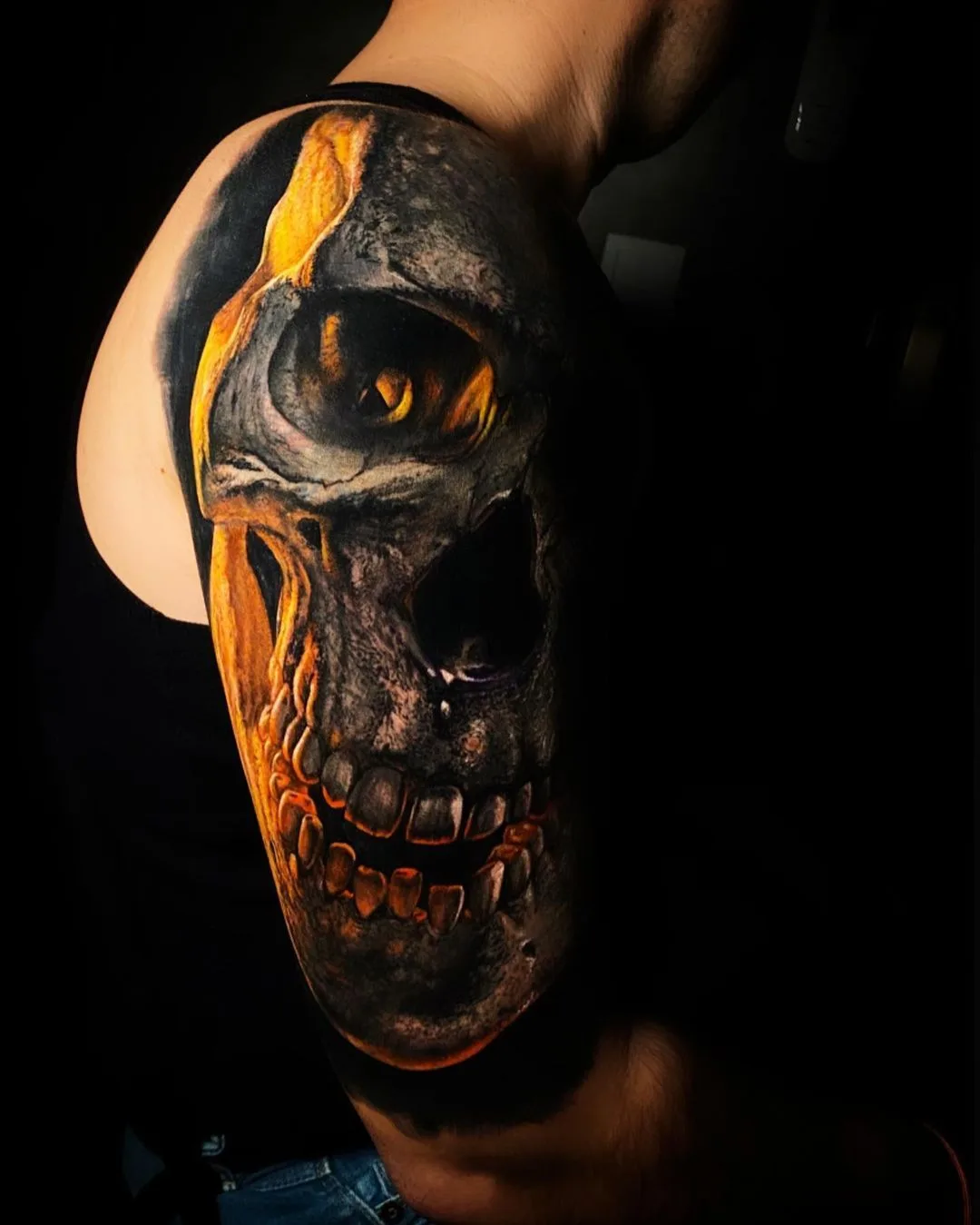 Horror tattoo by Adrian Sanchez