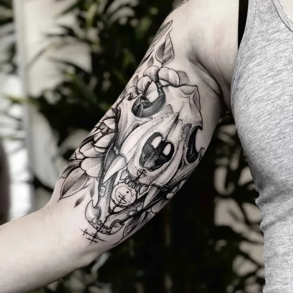Dotwork tattoo by Taras Shtanko in Kyiv
