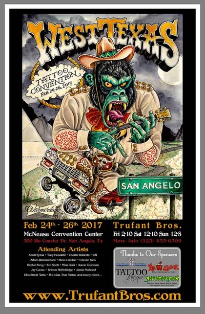 8th Annual West Texas Tattoo Convention | 24 - 26 Февраля 2017