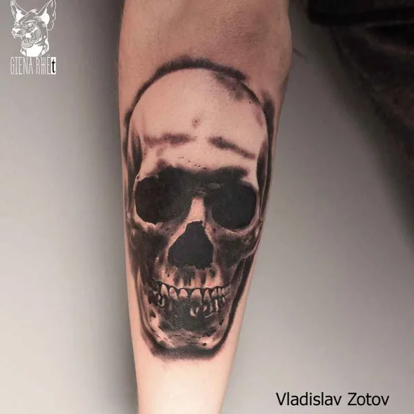 Horror tattoo by zotoff_tattoo in Moscow
