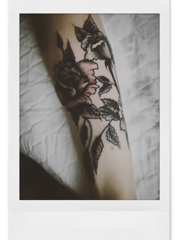 black and grey botanic татуировка на forearm #27150 | Тату мастер Анна Румяная