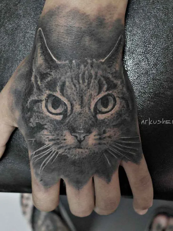 black and grey realism tattoo on hand #11338 | Tattoo Artist вадим