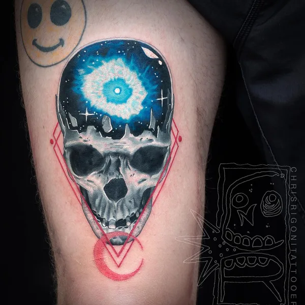 Watercolor tattoo by Chris Rigoni in Perth