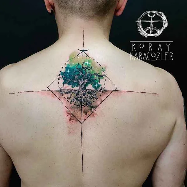 Watercolor tattoo by Koray Karagözler in Antalya