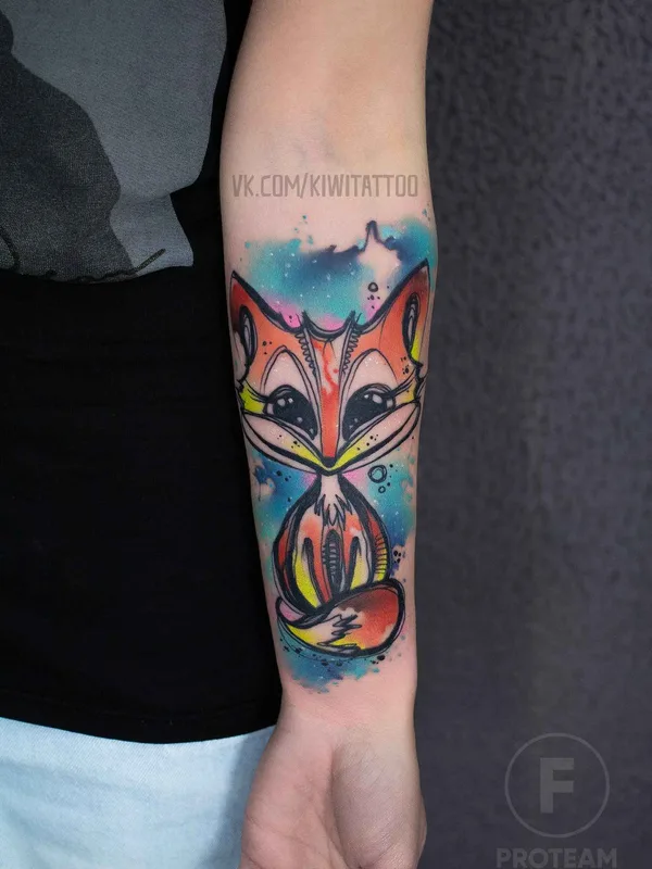 color illustrative татуировка на forearm #11485 | Тату мастер Виктория KIWI Григорьева