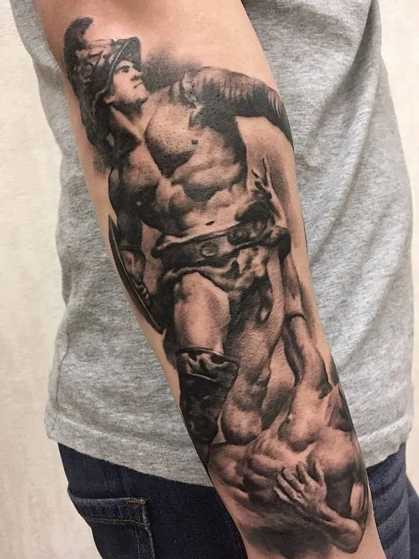 male black and grey realism татуировка на forearm #23257 | Тату мастер Артем Марченко