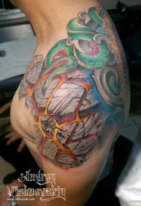color biomechanical татуировка на shoulder #10801 | Тату мастер Андрей Вишневский