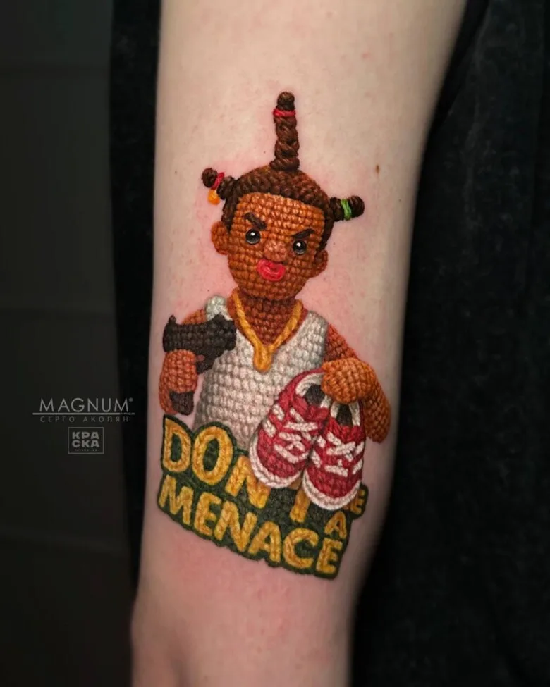 Knitted tattoos by Sergo Akopyan
