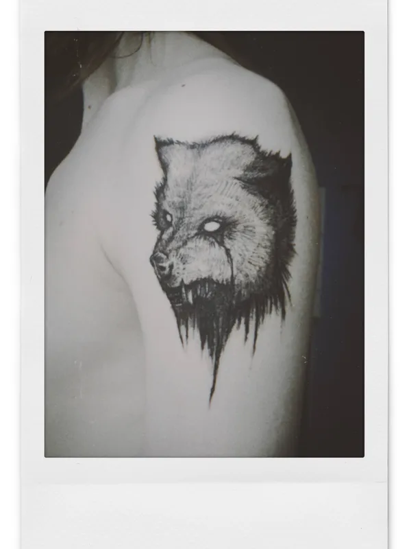 black and grey blackwork татуировка на shoulder #27147 | Тату мастер Анна Румяная