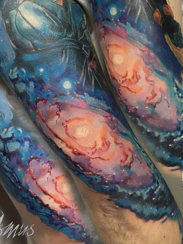 color watercolor татуировка на full sleeve #13154 | Тату мастер Асмус Артур
