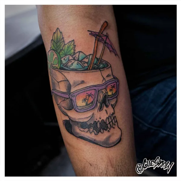 New School tattoo by Luis CuesNow Rangel in Buenos Aires